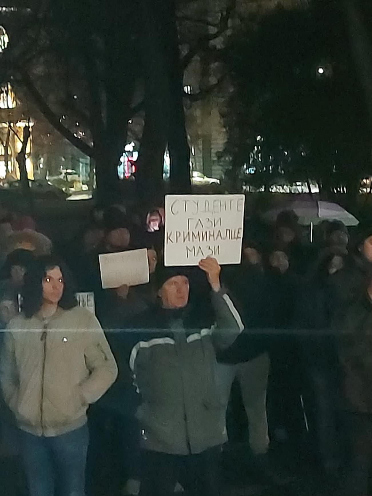 Transparent sa protesta u Senti (Foto: Ljudmila Janković Gubik)